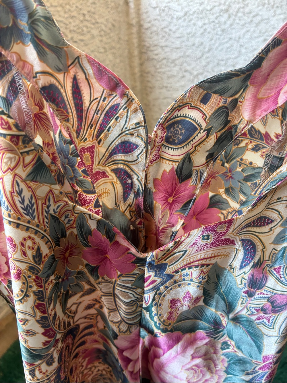 Vintage Victoria’s Secret Gold Label Floral Satin Slip Dress - Picture 5 of 11